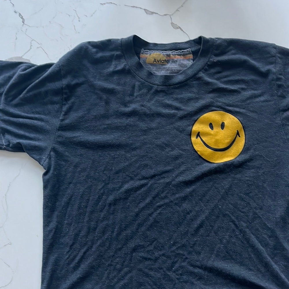 Aviator nation smile face tee- women’s medium